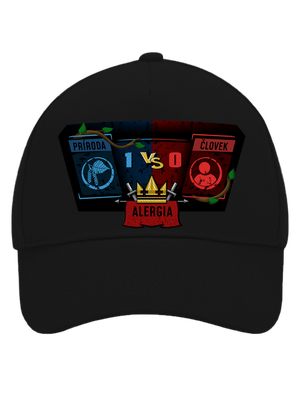 Príroda vs. človek šiltovka baseballka Black