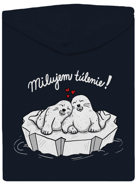 Milujem túlenie dámska mikina na zips Navy Mal