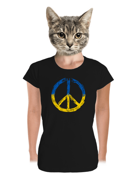Ukrajina - Peace dámske tričko prémium Black
