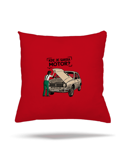 Kde je motor? vankúš Red