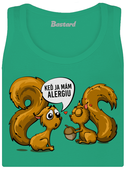 Alergická veverička dámske tielko klasické Mint Mal
