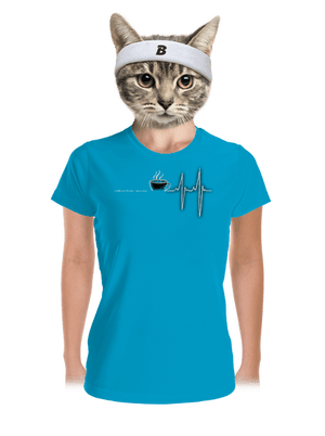 Coffee help dámske športové tričko Blue Atol