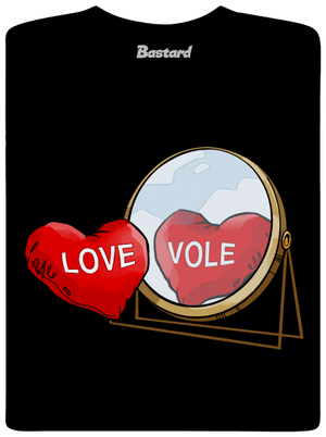 Love vole pánske tričko Black