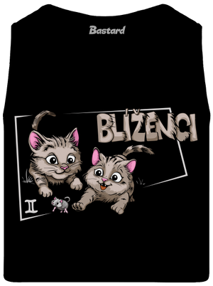 Mačací horoskop: Blíženci pánske tielko Black