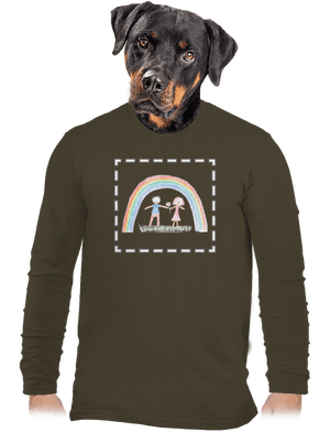 Detské kresby - Nahraj vlastnú pánske dlhý rukáv Urban Khaki