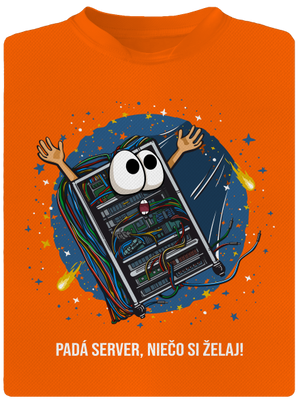 Padá server pánske športové tričko Neon Orange