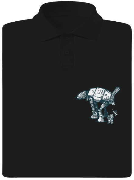AT-AT pánska polokošeľa Black