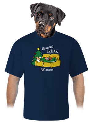 Vianočný ležiak unisex tričko oversized Midnight Blue