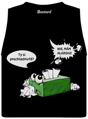 Mám alergiu dámske tielko voľné Black