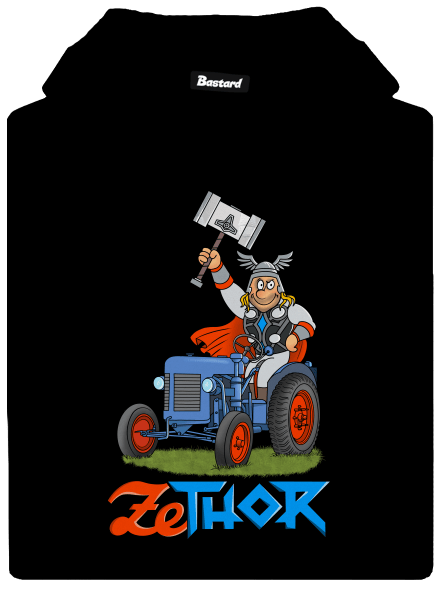 ZeThor pánska mikina klokanka Black