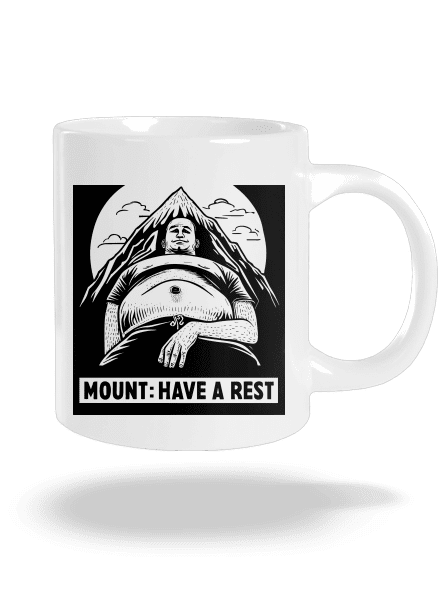 Mount have a rest veľký hrnček White