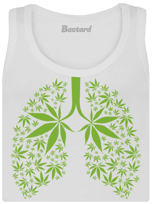 Ganja pľúca dámske tielko klasické White
