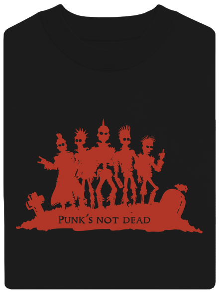 Punks Not Dead unisex mikina bez kapucne Black