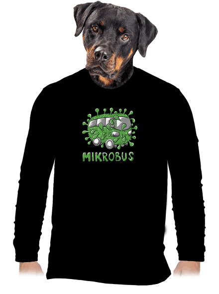 Mikrobus pánske dlhý rukáv Black