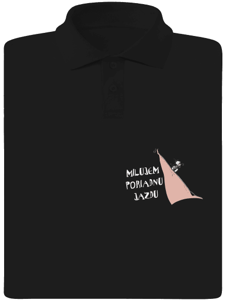 Milujem jazdu pánska polokošeľa Black