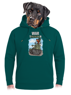 War Hunde unisex mikina premium Emerald Green