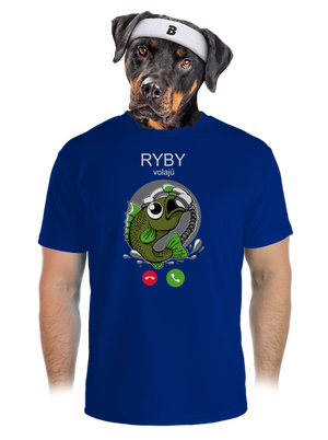 Ryby volají pánske športové tričko Royal Blue Mal