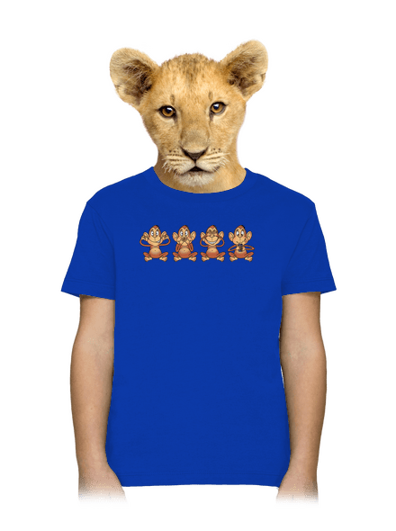 Opička s mobilom detské tričko Royal Blue