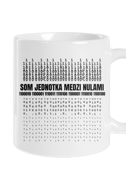 Jednotka medzi nulami klasický hrnček White