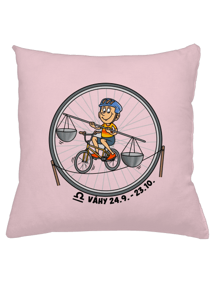 Cyklistický horoskop: Váhy vankúš Light Pink