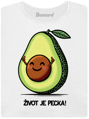 Život je pecka dámske tričko White