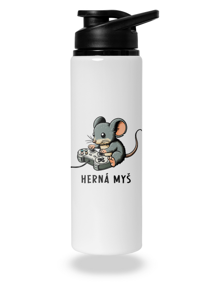 Herná myš flaša na vodu White