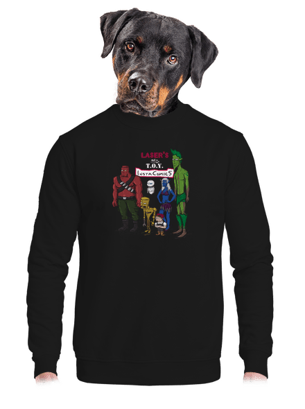 Laser's not a toy unisex mikina bez kapucne Black