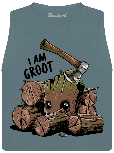 I Am Groot dámske tielko voľné Heather Deep Teal