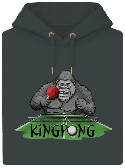 King pong unisex mikina premium Charcoal
