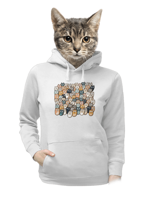 Nájdi čerta dámska mikina klokanka White