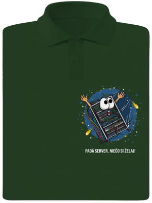 Padá server pánska polokošeľa Bottle Green Mal