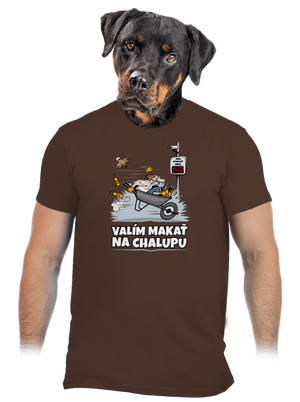 Valím na chalupu pánske tričko Brown