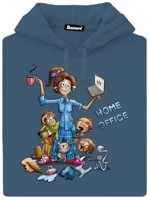 Mamičky home office dámska mikina klokanka Denim