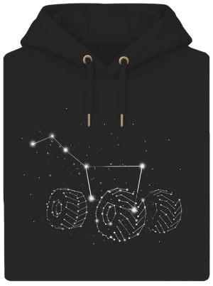 Veľký voz unisex mikina premium Dark Black