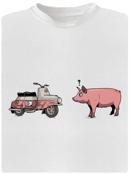 Prasata detské športové tričko White