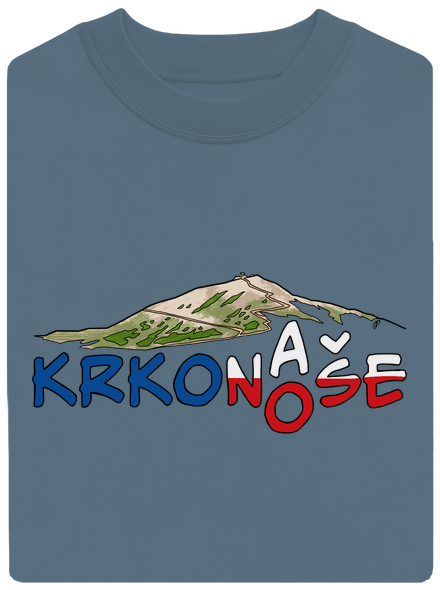 Krkonoše unisex mikina bez kapucne Nordic Blue
