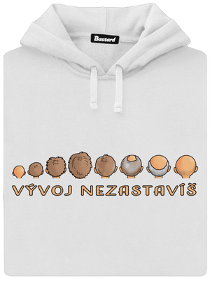 Vývoj nezastavíš dámska mikina klokanka White