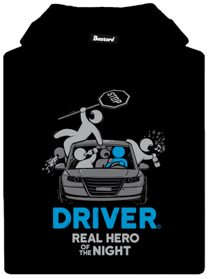 Driver pánska mikina klokanka Black