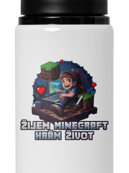 Žijem Minecraft flaša na vodu White