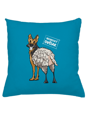 Nemecký ovčiak vankúš Blue Turquoise