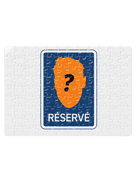 Značka réservé puzzle White