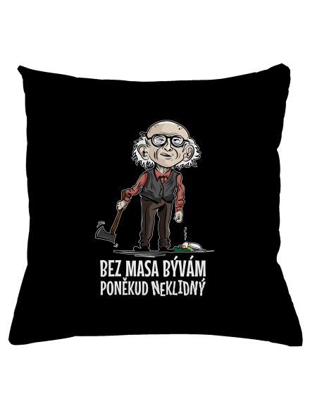 Neklidný bez masa vankúš Black