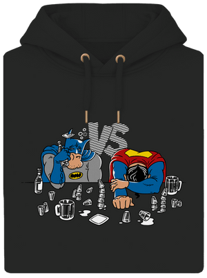 Súboj superhrdinov unisex mikina premium Dark Black