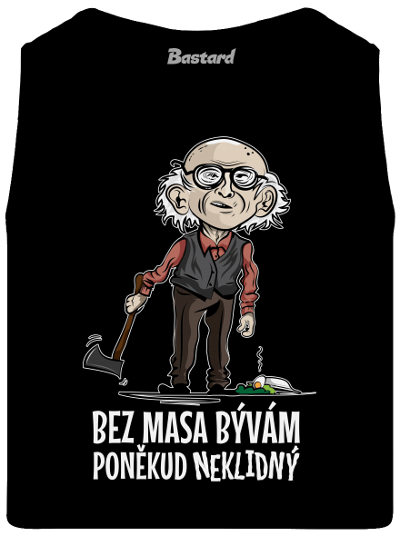 Neklidný bez masa pánske tielko Black