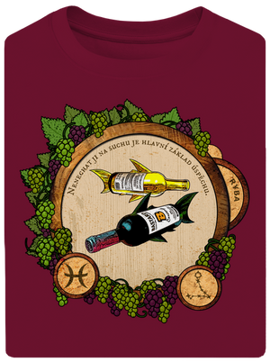 Vínny horoskop: Ryba unisex tričko oversized Garnet