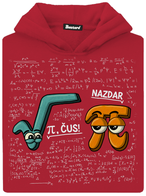 Pí, čus! detská mikina klokanka Fire Red