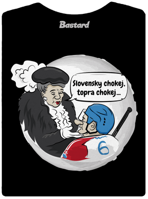 Slovenský hokej dámske tričko prémium Black