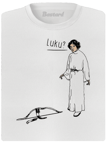 Luke a Leia dámske športové tričko White