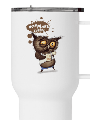 Need more coffee termohrnček White