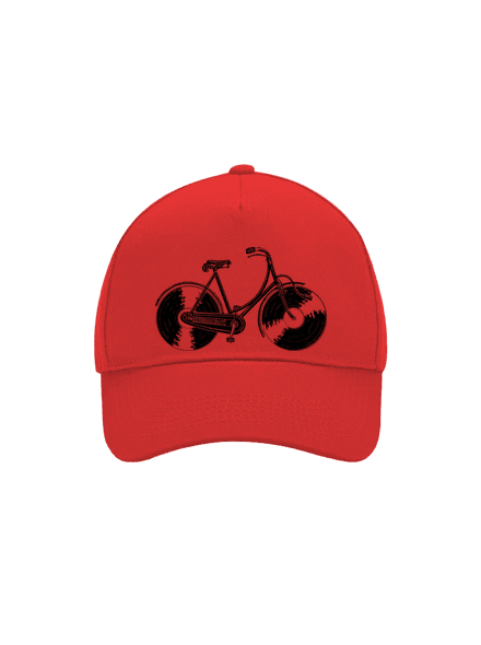 Gramofónový bicykel šiltovka baseballka Classic Red